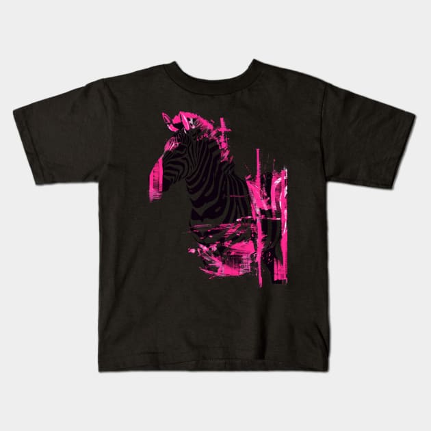 Zebra Ungulate Unity Kids T-Shirt by Monster Gaming